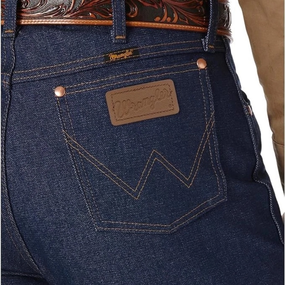 Wrangler Pro Rodeo Cowboy Cut Dark Blue Denim Jeans Sz 38X30 Mens X37